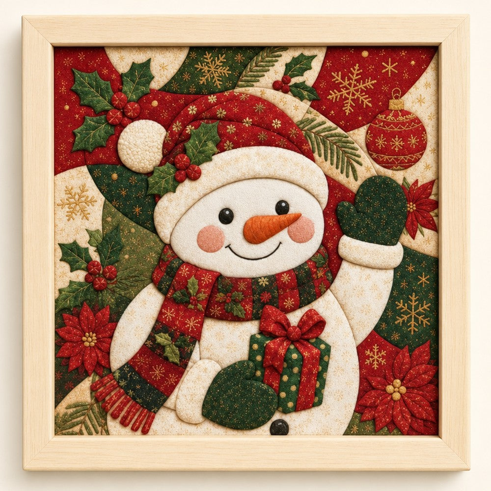 Snowman with Red Scarf