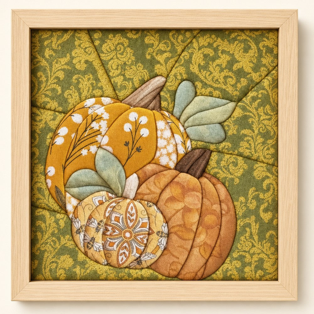 Pumpkins and Autumn Leaves